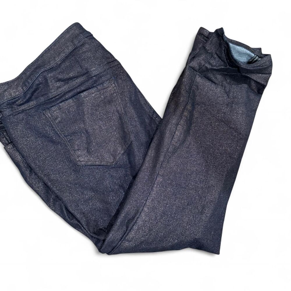 Old Navy Women's Black Copper Sparkle Glitter Slim Straight Leg Jeans Denim